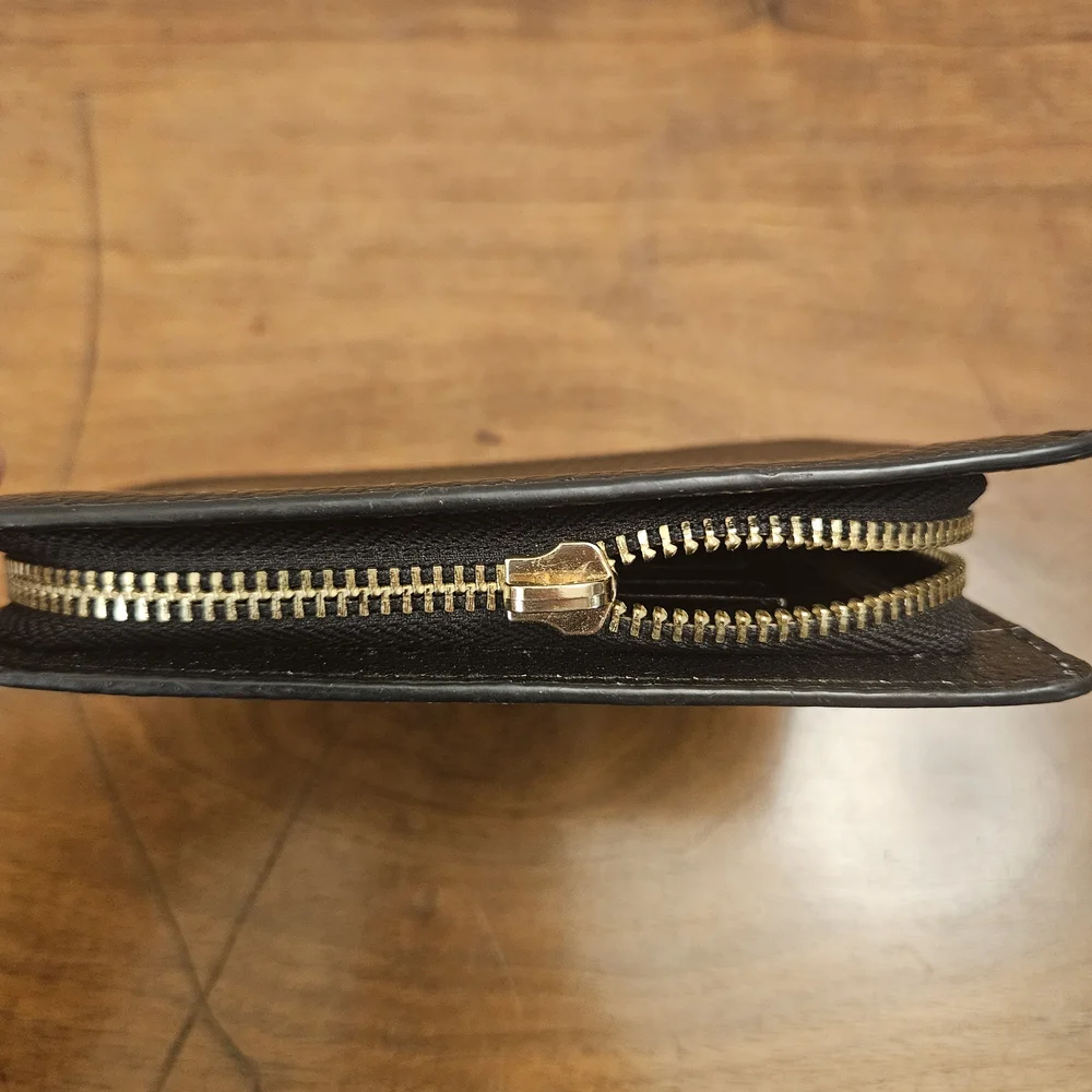 LODIS Kate‎ Mini Zip-Around Wallet Black Leather RFID Protection READ